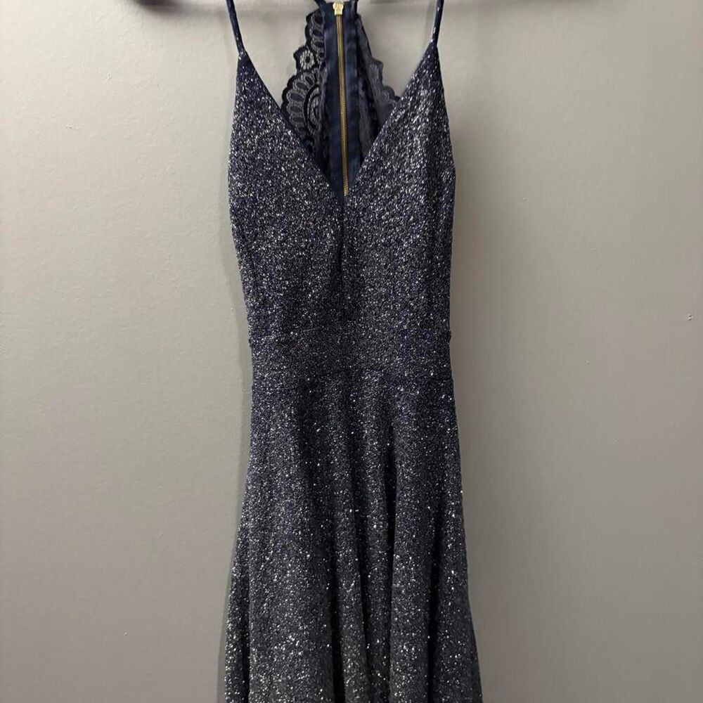 Unbranded Women's Blue and Silver Dress